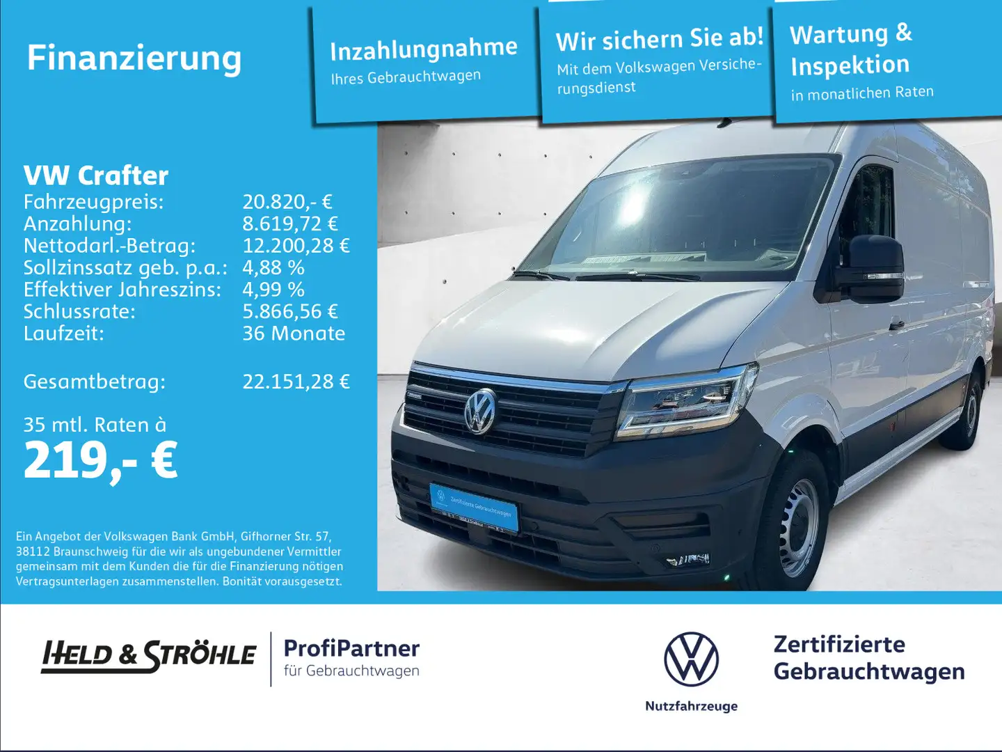 Volkswagen Crafter e-Crafter LED NAVI RFK SHZ WÄPU Weiß - 1
