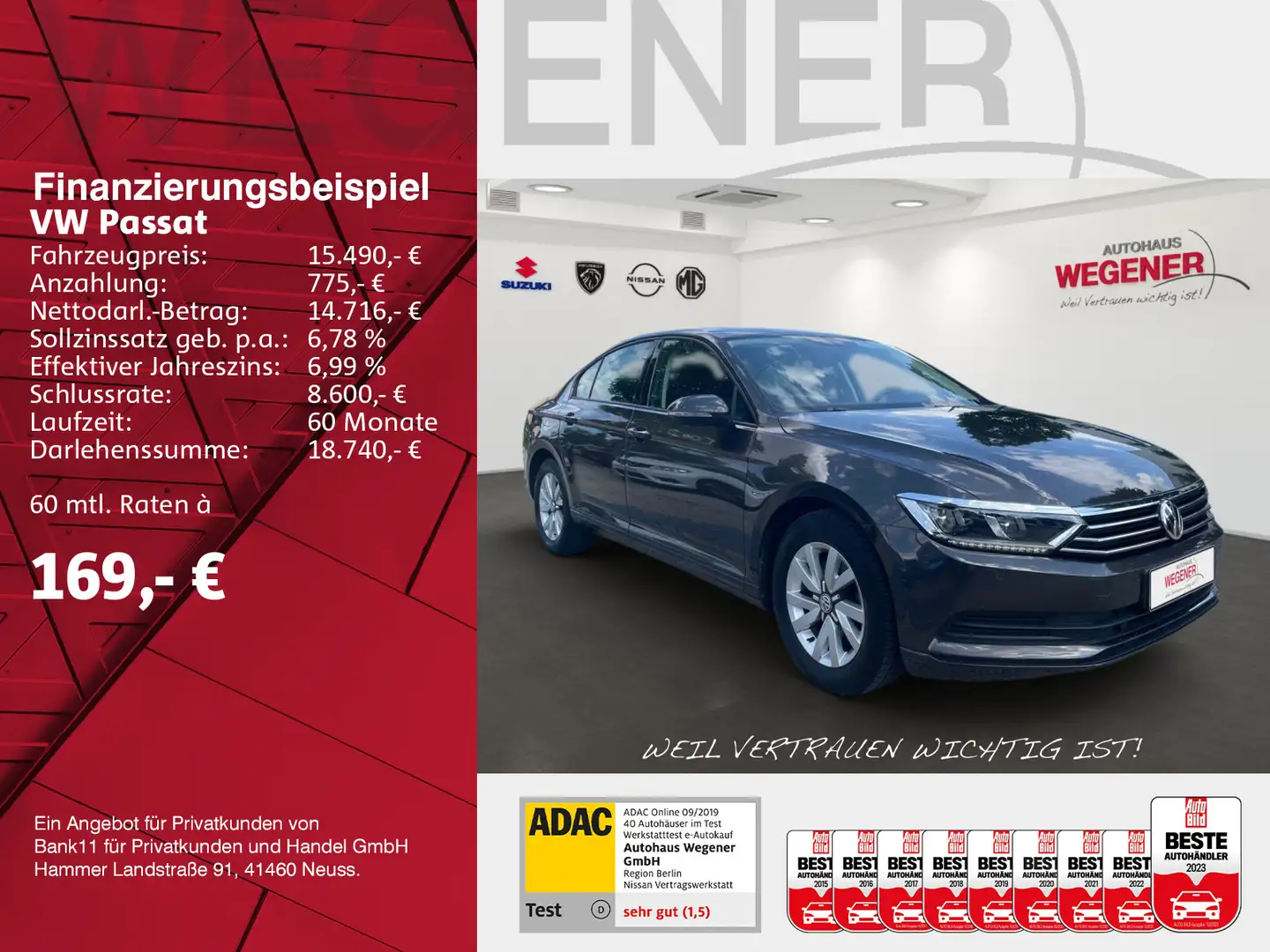 Volkswagen Passat VW PASSAT TRENDLINE+NAVI+KLIMA+BLUETOOTH+PDC Marrone - 2