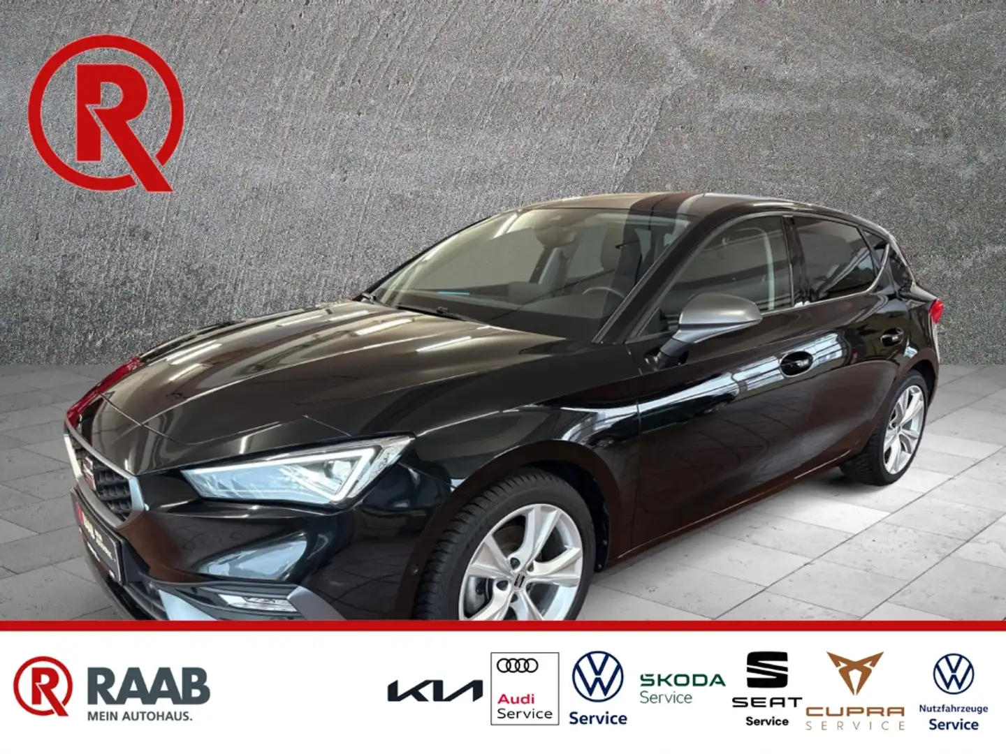 SEAT Leon FR 1.5 eTSI Keyless PDCv+h Rückfahrkam. Navi Sport Schwarz - 1