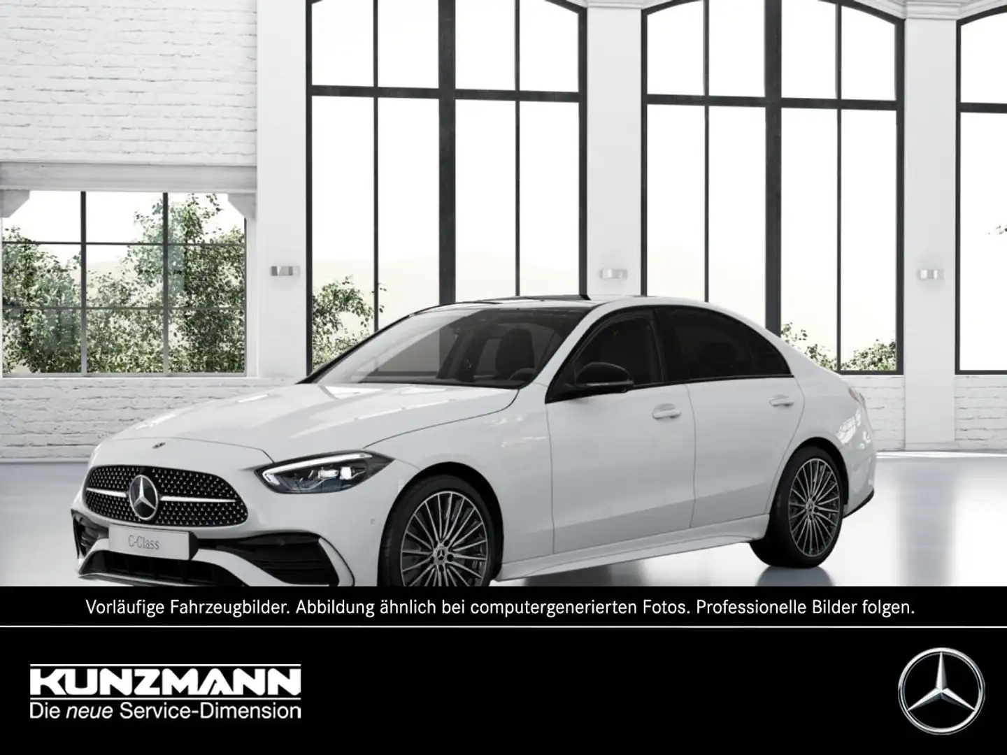 Mercedes-Benz C 200 d AMG Night Panorama Memory AHK 360° Biały - 1