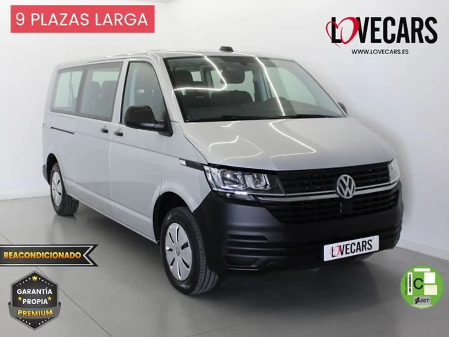 Volkswagen Transporter 2.0 TDI T6 COMBI 9 LARGA 110 Plateado - 1