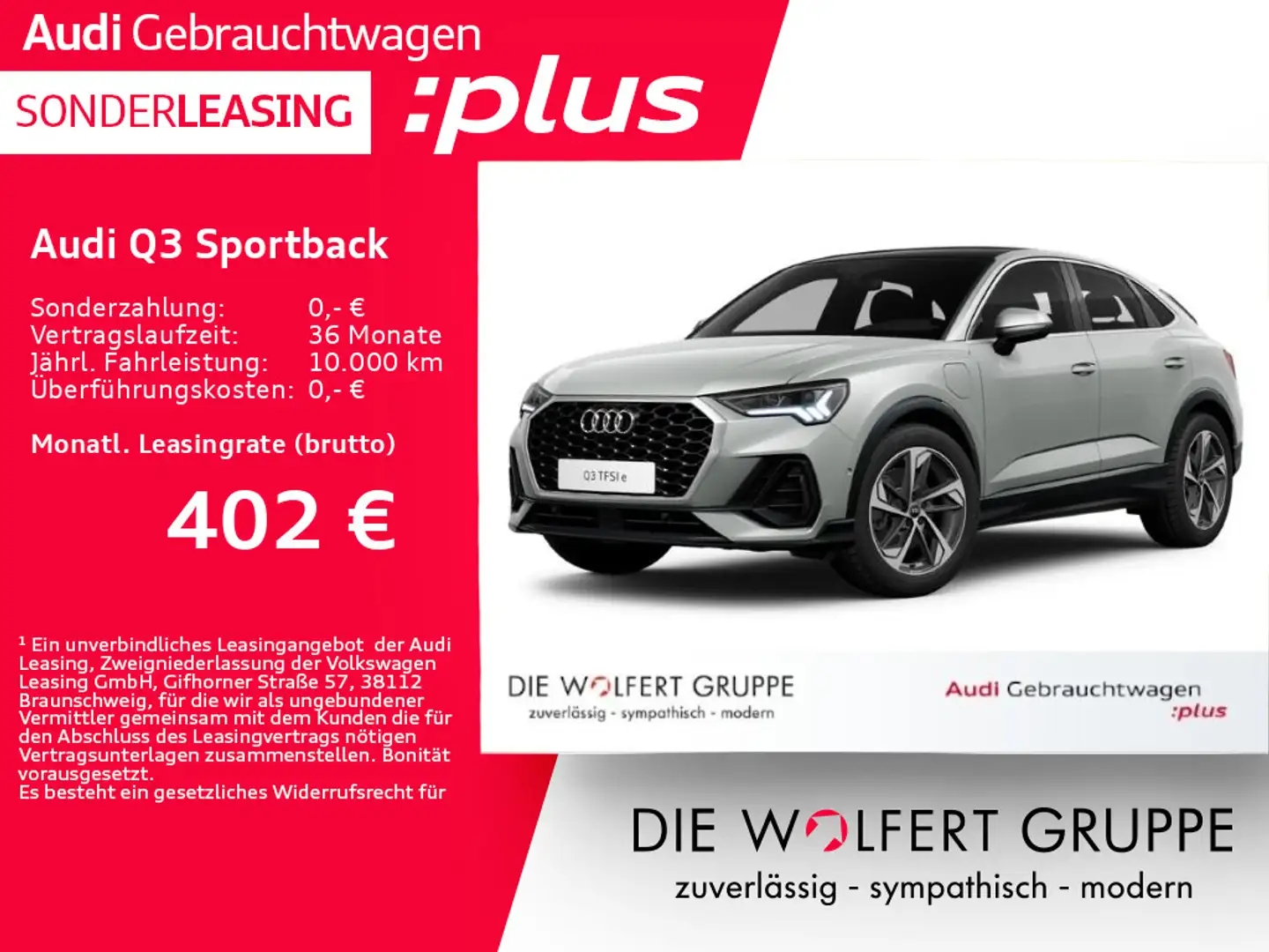 Audi Q3 45 TFSI e S tronic ACC+PANO+360° Argent - 1