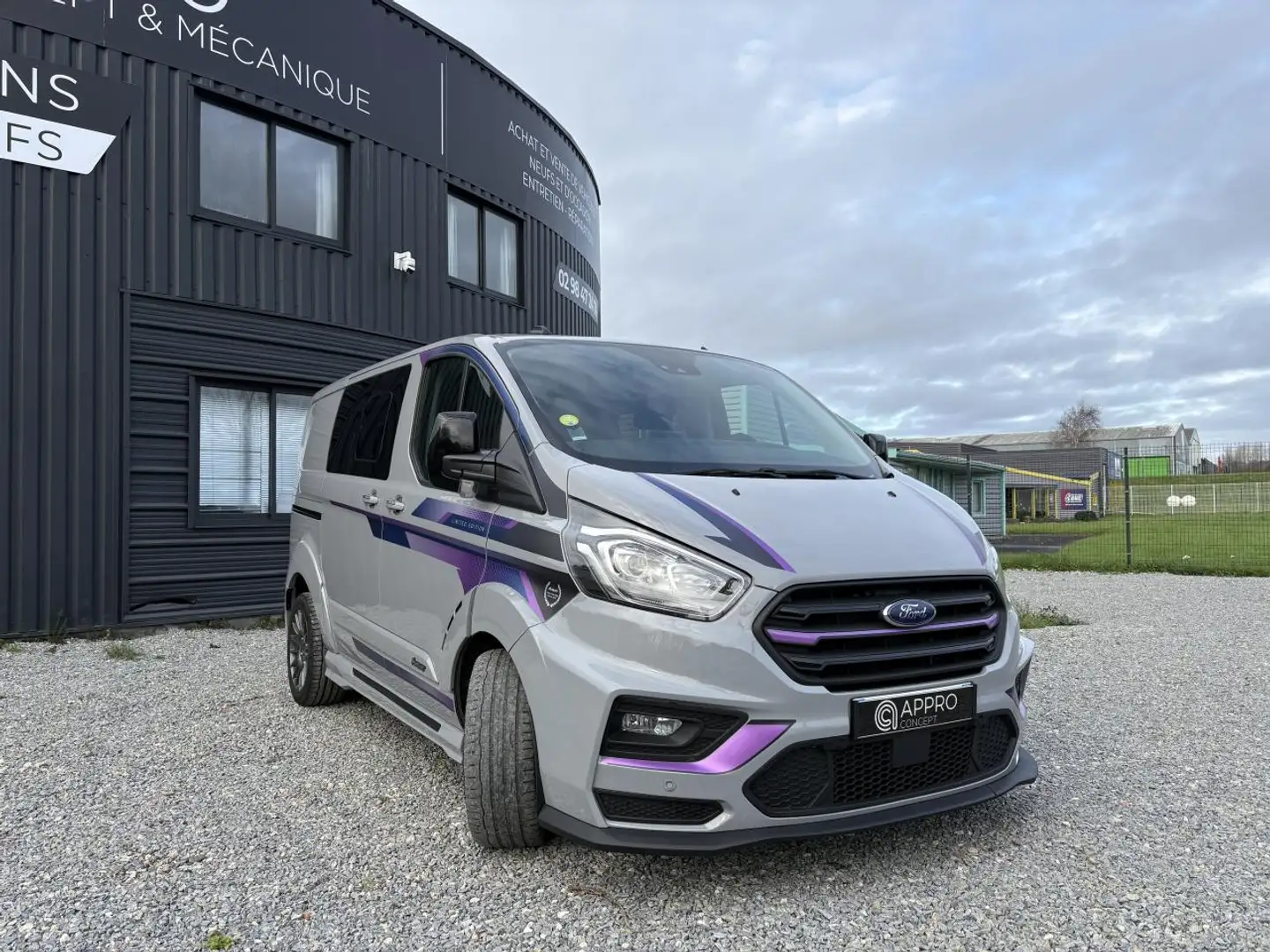 Ford Transit Custom 2.0 EcoBlue - 170 - BVA S\u0026S  CABINE APPROFONDIE MS-RT limited Gris - 2