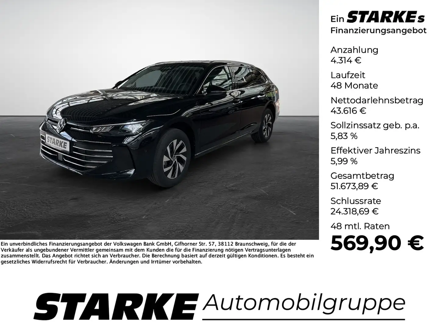 Volkswagen Passat Variant 2.0 TDI DSG Business Schwarz - 1
