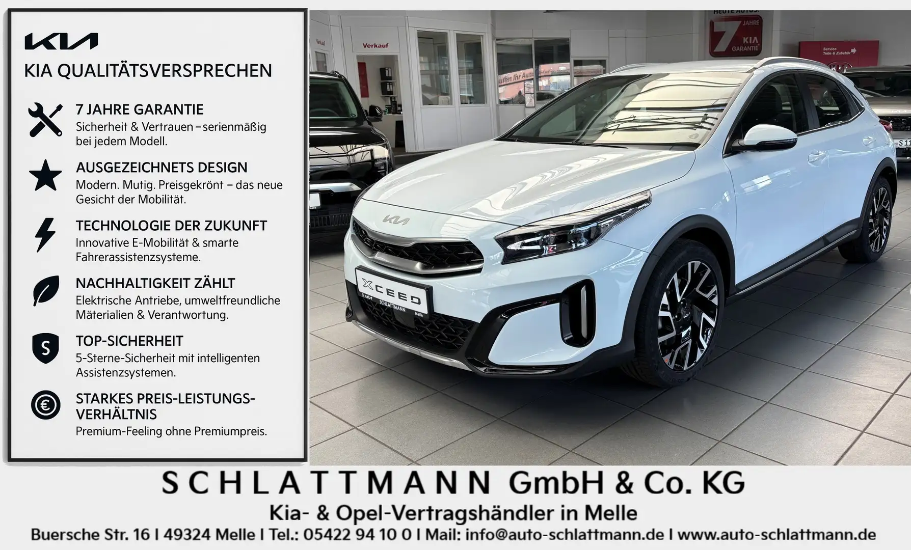 Kia XCeed 1.5 Turbo Benzin Automatik "Spirit" *Navi*LED*RFK* Blanco - 1