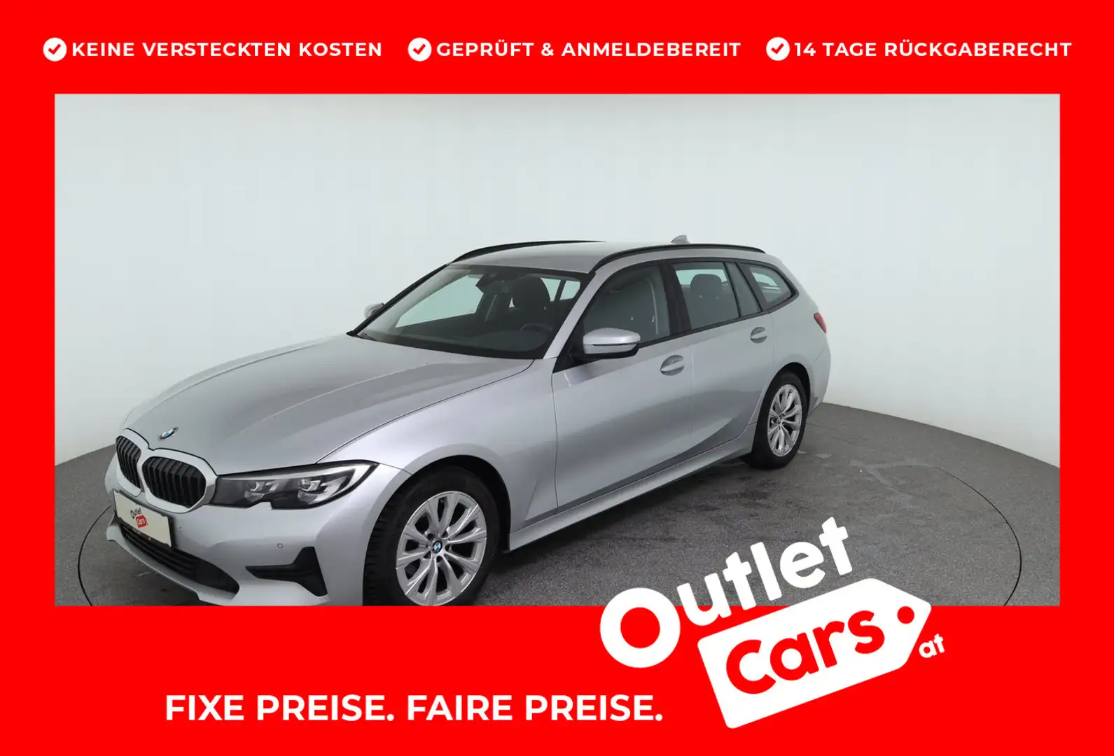 BMW 318 BMW 318d 48 V Touring Aut. Silber - 1