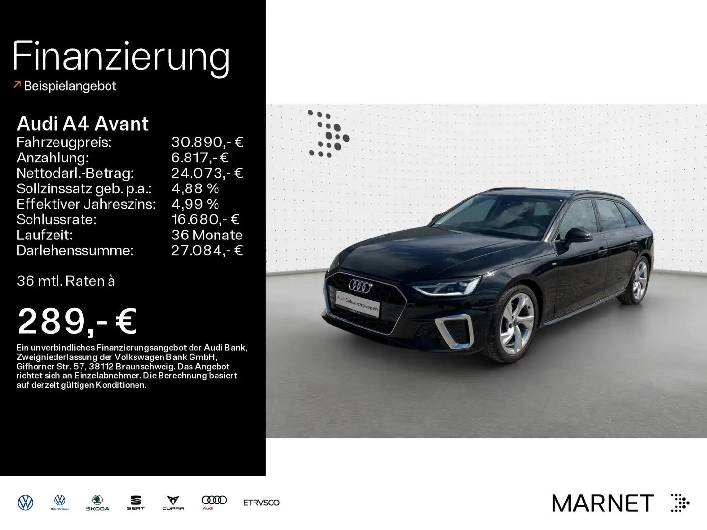 Audi A4 35 TFSI S line*Navi*Alu*PDC*Pano*Virtua Schwarz - 1