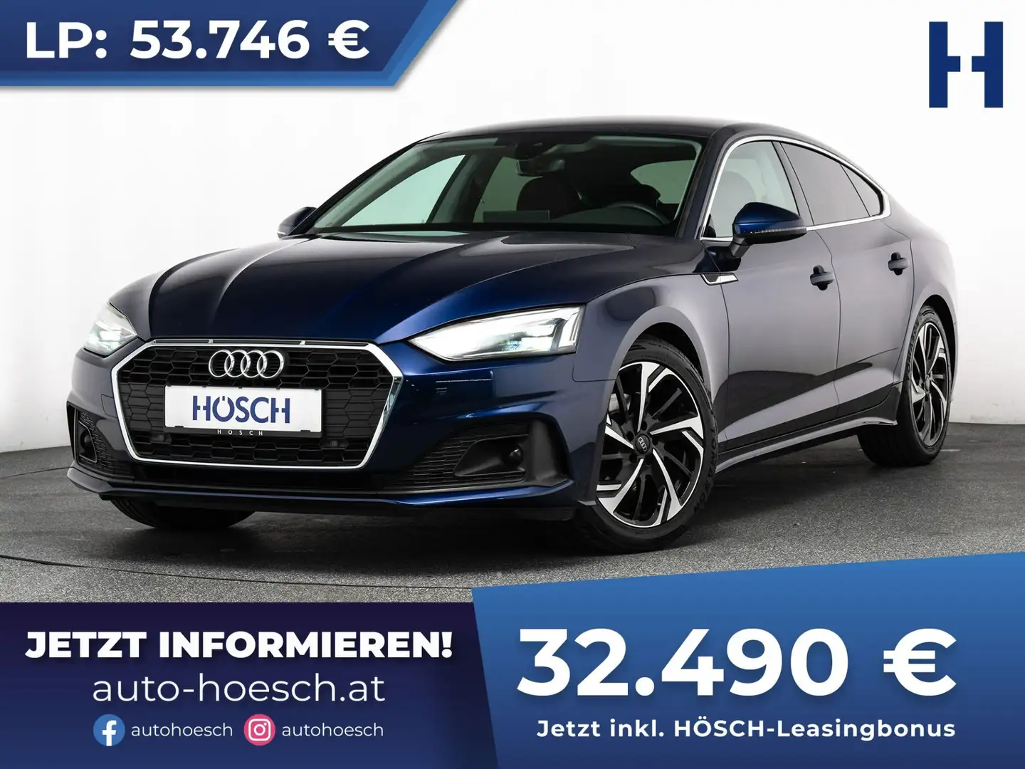 Audi A5 SB 30 TDI LEDER MMI PRIVACY LED Blu/Azzurro - 1