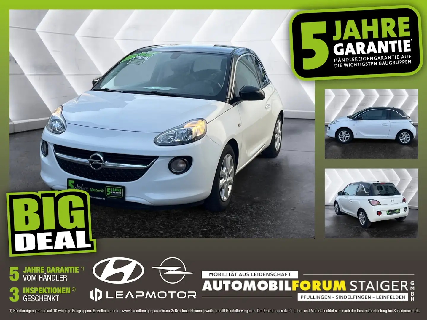 Opel Adam 1.2 120 Jahre LM PDC SHZ Winterp. Weiß - 1