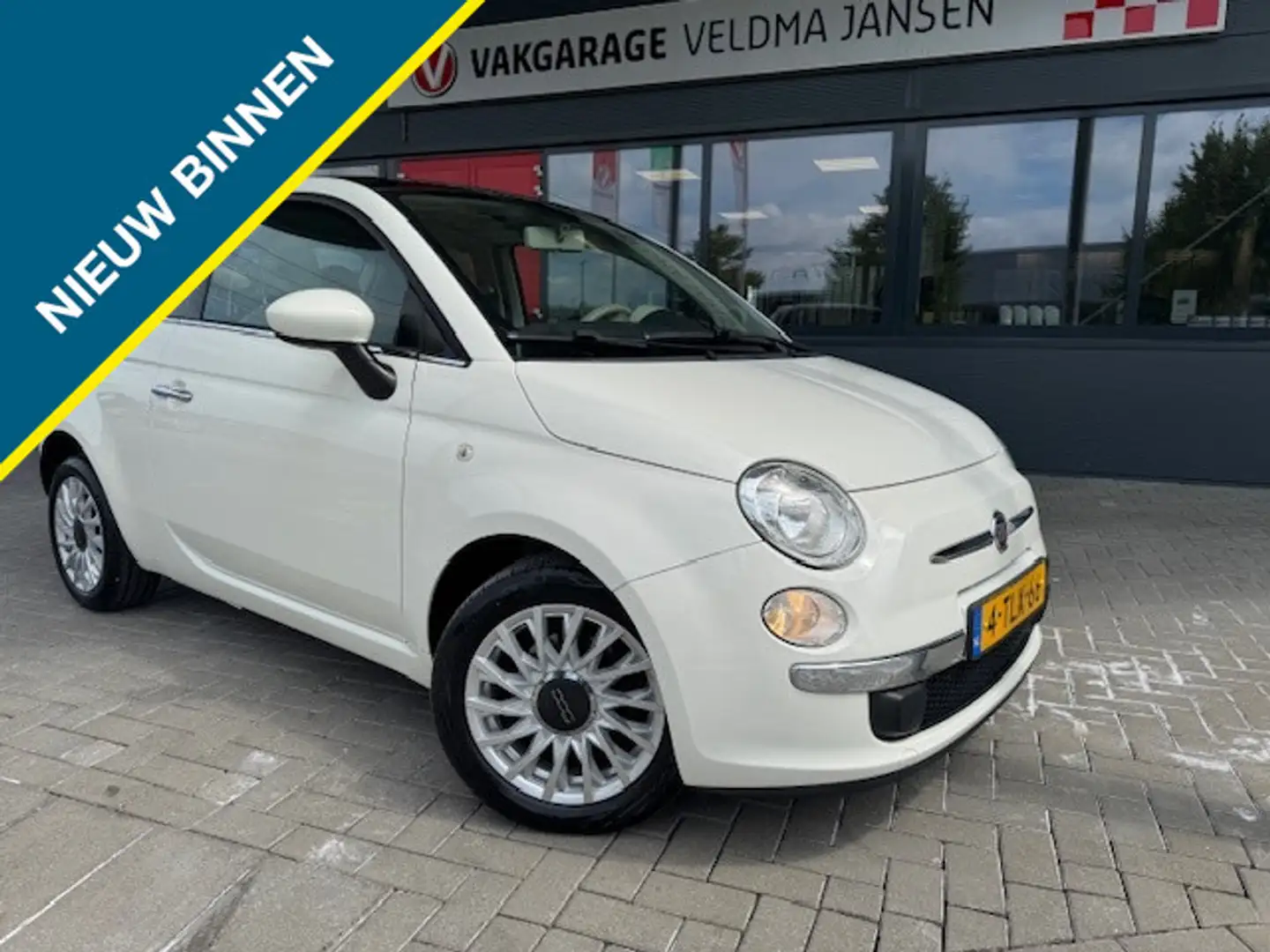 Fiat 500 0.9 TWINAIR TURBO 80 PK LOUNGE + PANODAK/AIRCO/LMV Wit - 1