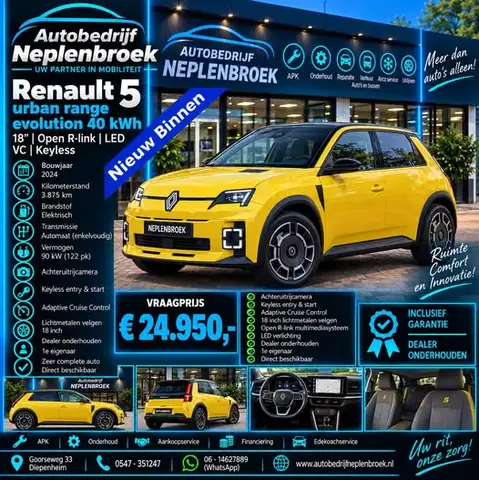Renault R 5 urban range evolution 40 kWh |  18" | Open R-link