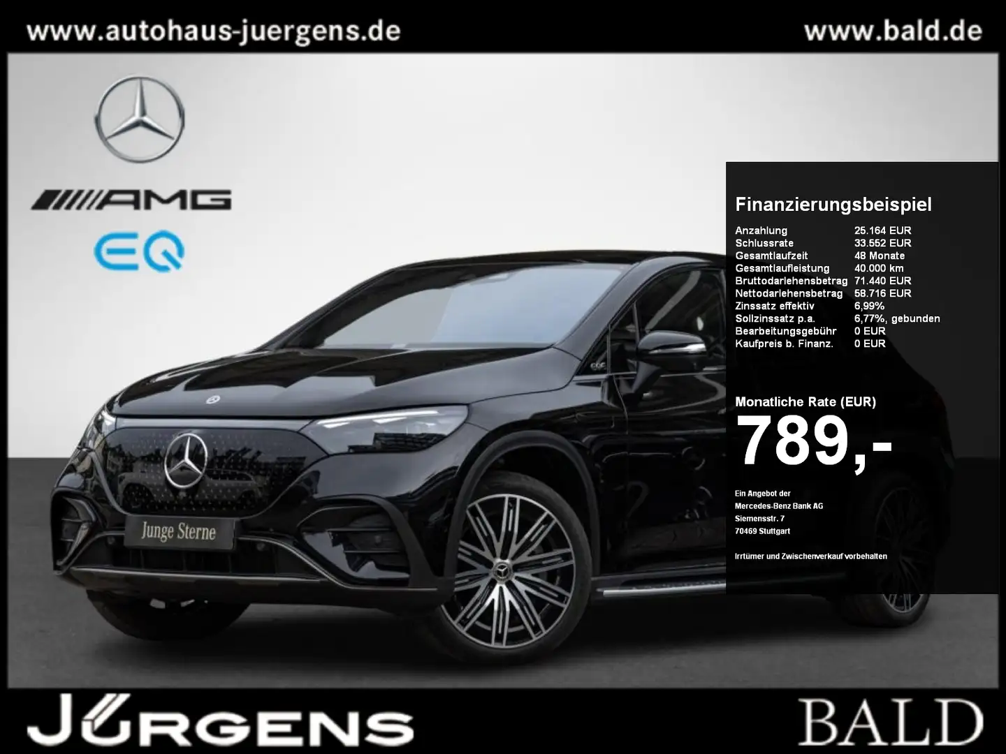 Mercedes-Benz EQE 350 4M SUV AMG/Digital/Pano/AHK/Burm3D/21" Schwarz - 1
