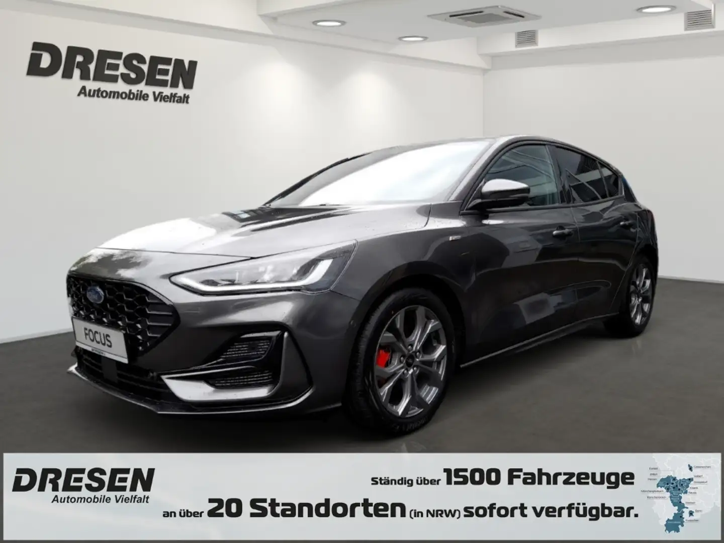 Ford Focus ST-Line Lim. 1,0l EcoBoost Navi LED ACC Apple CarP Grau - 1