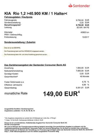 Kia Rio 1,2 Edition 40.900 KM / 1Halter/Klima