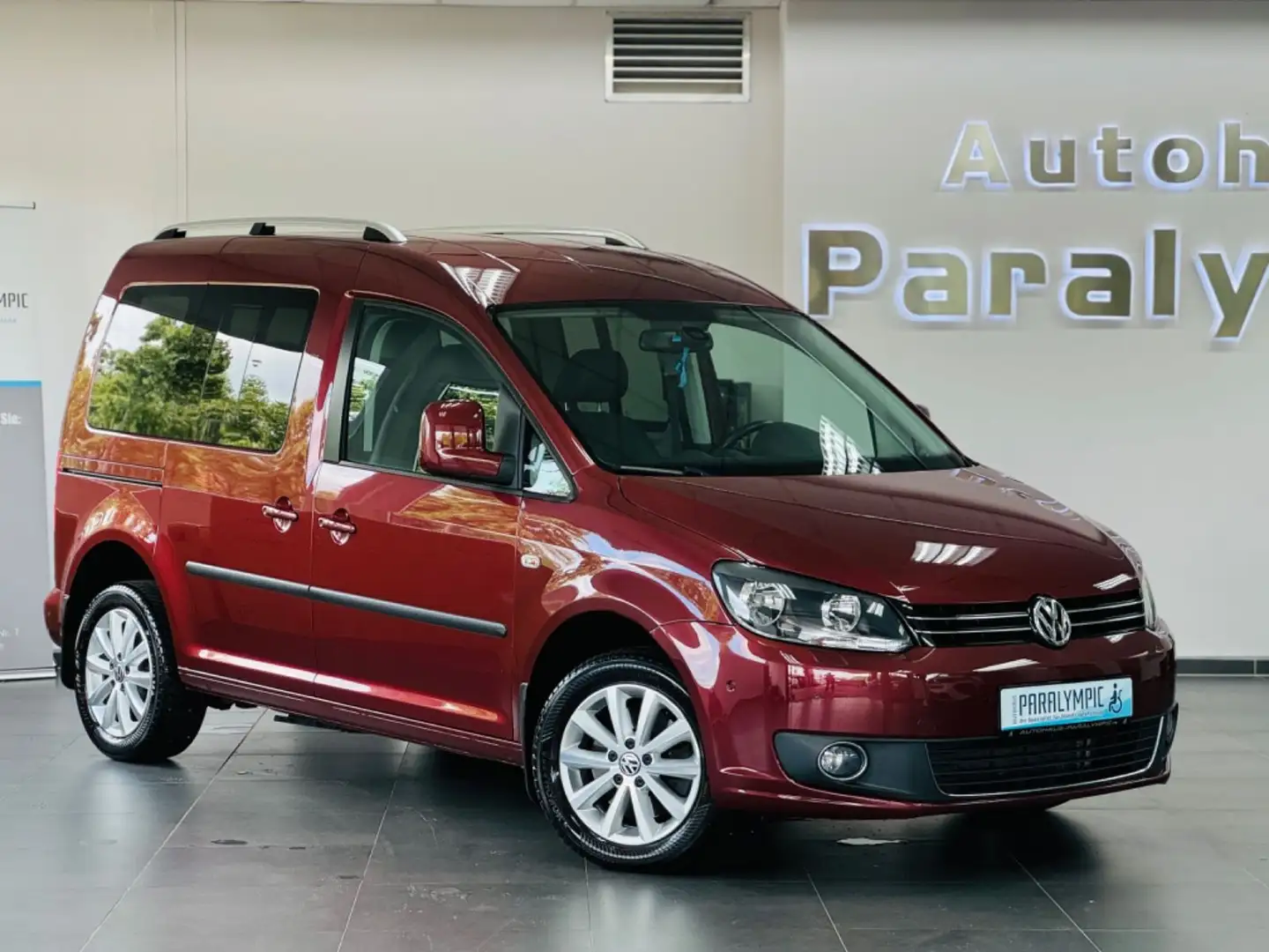Volkswagen Caddy Highline TDI DSG Behindertengerecht-Rampe Rot - 2