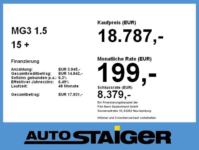 MG MG3 1.5 15 + W Luxury ACC+LED+Navi+SHZ+360+LM+PDC