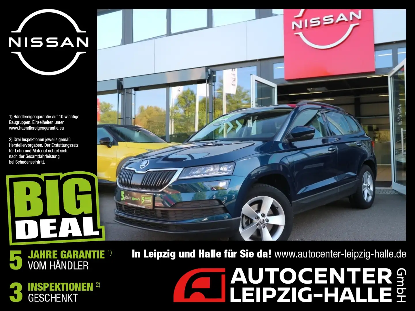 Skoda Karoq 2.0 TDI DSG 4x4 Ambition AHK+LED+PDC+GRA Bleu - 1
