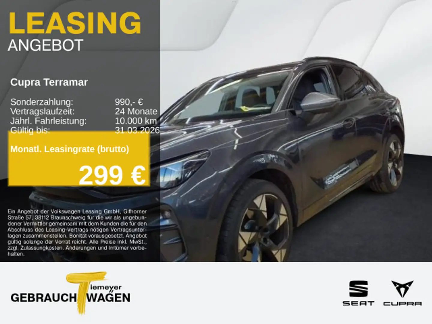 CUPRA Terramar VZ 2.0 TSI 4D LM20 PANO AHK SENNHEISER Grau - 1