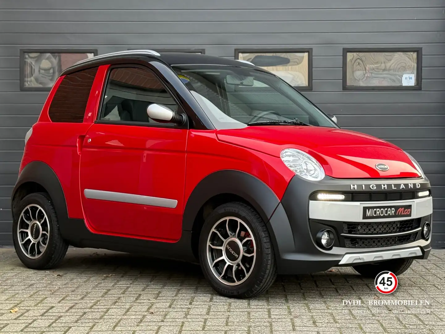 Microcar M.Go Highland DCI Brommobiel 45km 17dkm NIEUWSTAAT! Rood - 2