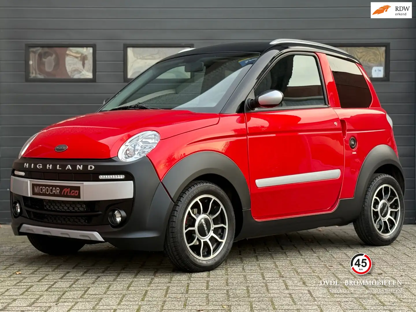 Microcar M.Go Highland DCI Brommobiel 45km 17dkm NIEUWSTAAT! Rood - 1