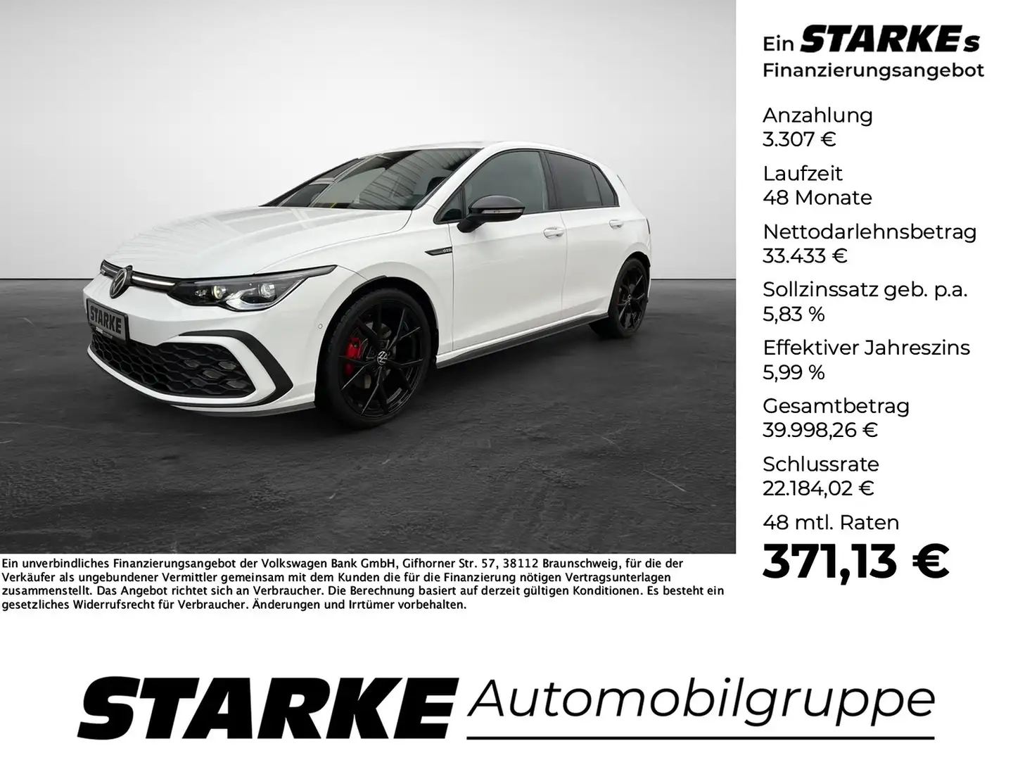 Volkswagen Golf GTD 2.0 TDI DSG Black Style Bianco - 1