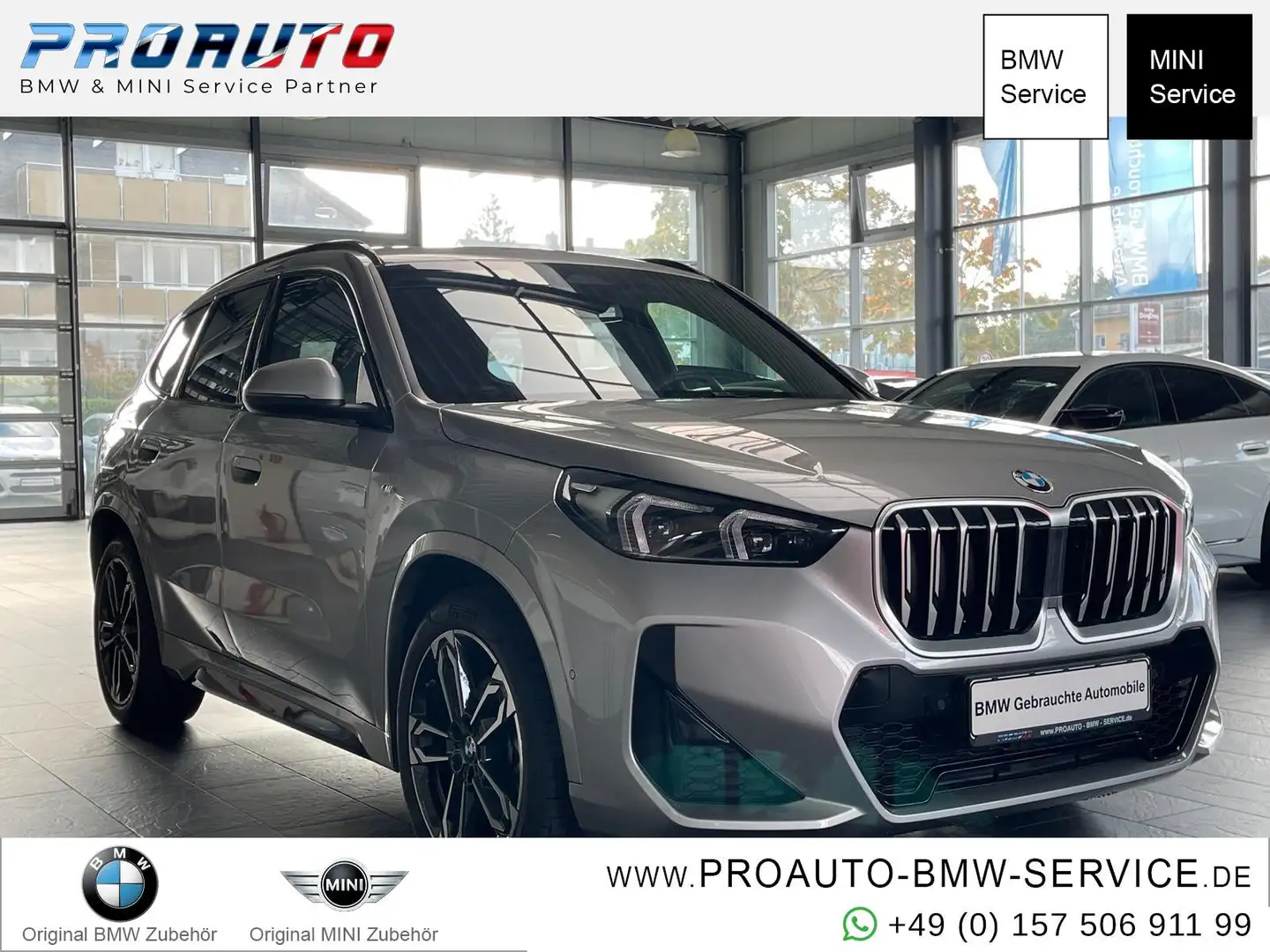 BMW X1 18i sDrive M Sport AHK/PANO/K.Zg/19° Silber - 1
