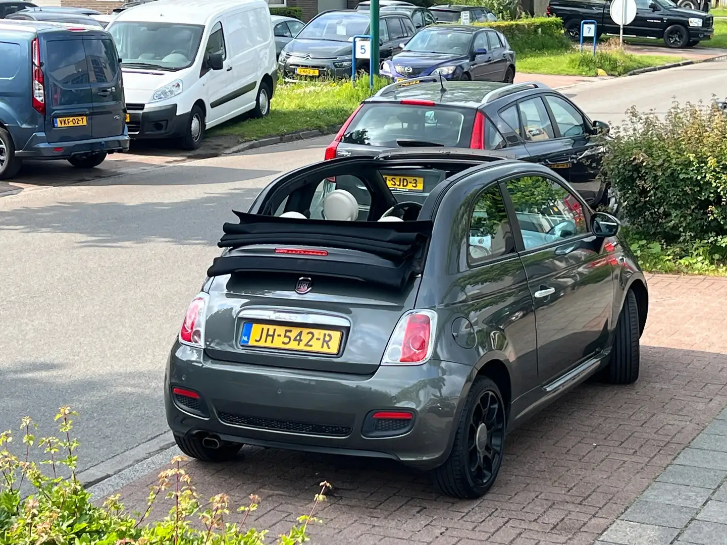 Fiat 500C 1.2 Lounge *Cabrio|APK 06-2026|| RIJKLAAR Grigio - 2