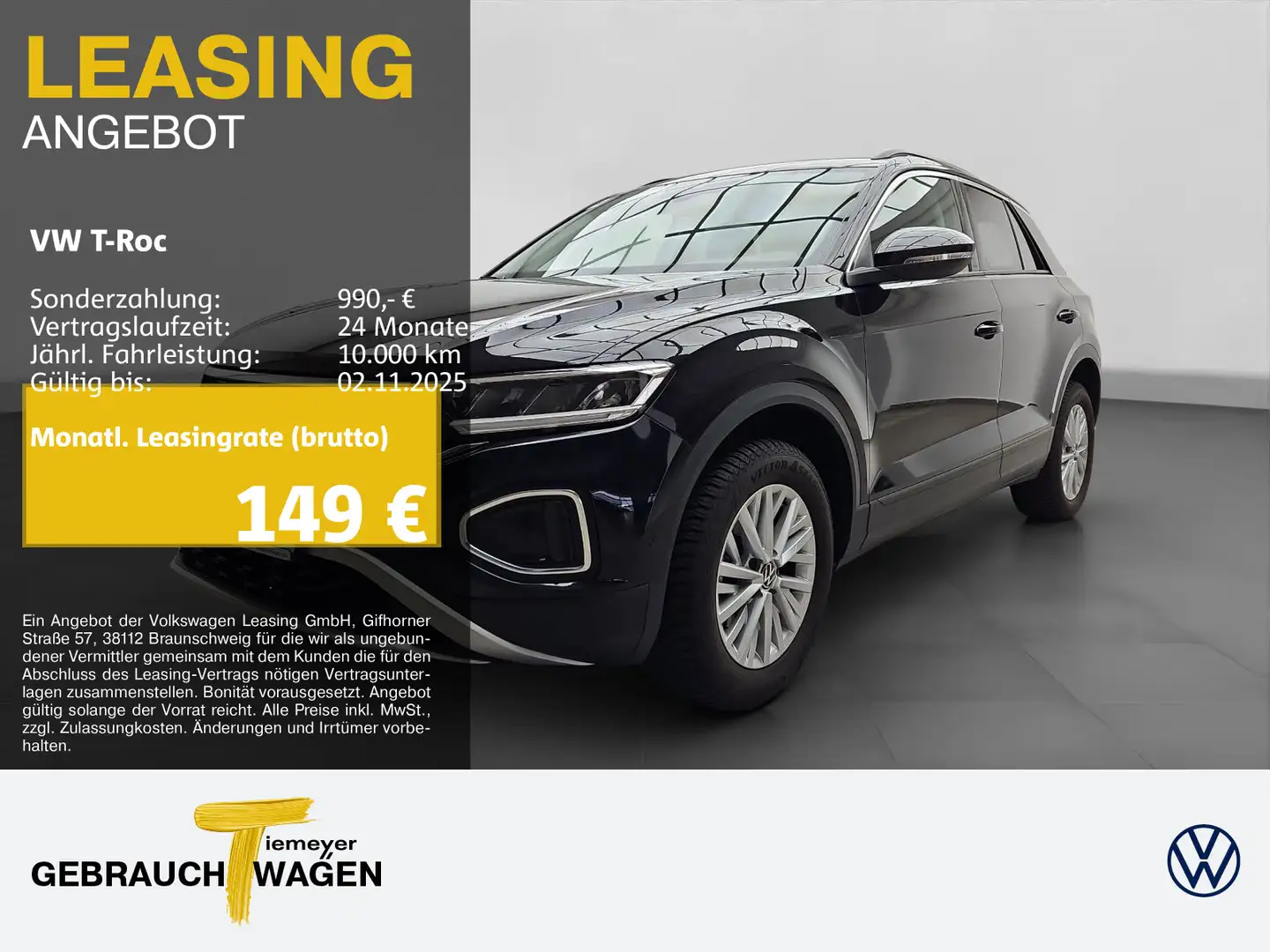 Volkswagen T-Roc 1.0 TSI LIFE NAVI DAB WINTERPKT PRIVACY Zwart - 1