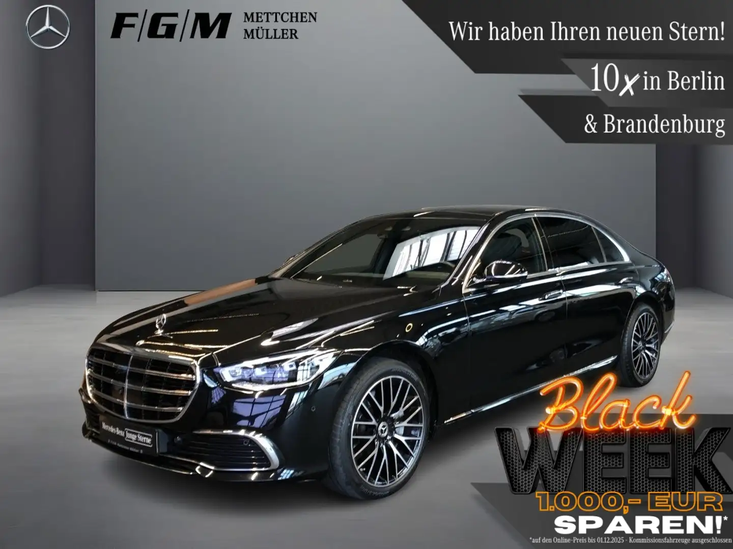 Mercedes-Benz S 400 d 4Matic L Burm|DigiLight|HUD|KeyGo|S-Dach Schwarz - 1