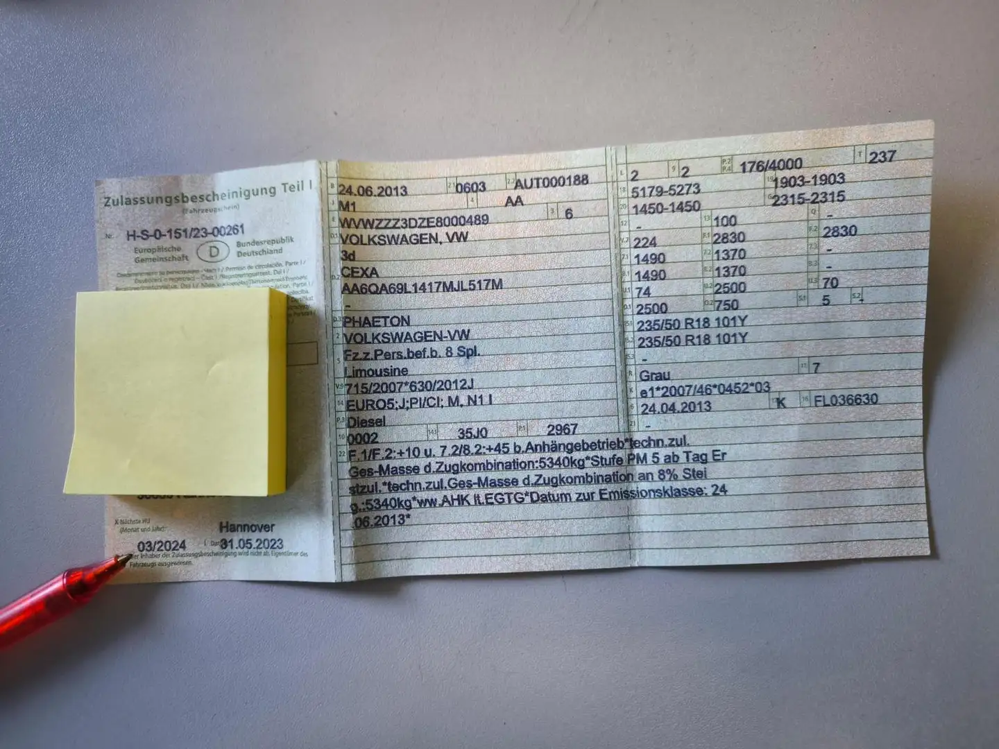 Volkswagen Phaeton 4Motion lang 3.0 V6 TDI Steuergerät def Grau - 2