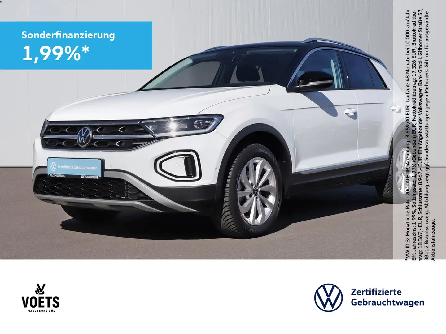 Volkswagen T-Roc STYLE 1.5 TSI DSG LED PLUS+NAVI+AHK+ACC Blanco - 1