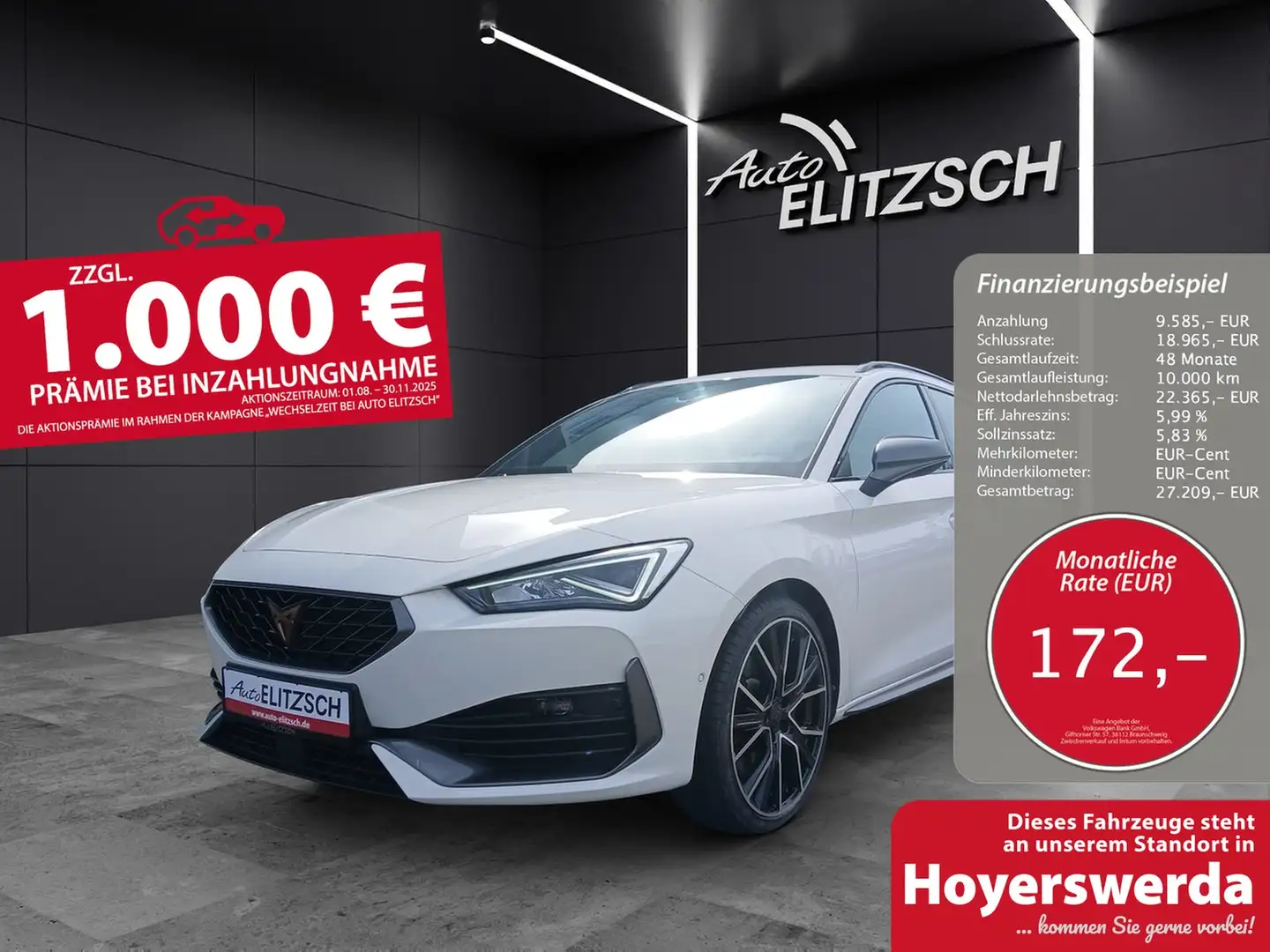 CUPRA Leon SP TSI DSG LED AHK Navi ACC RFK SH Weiß - 1