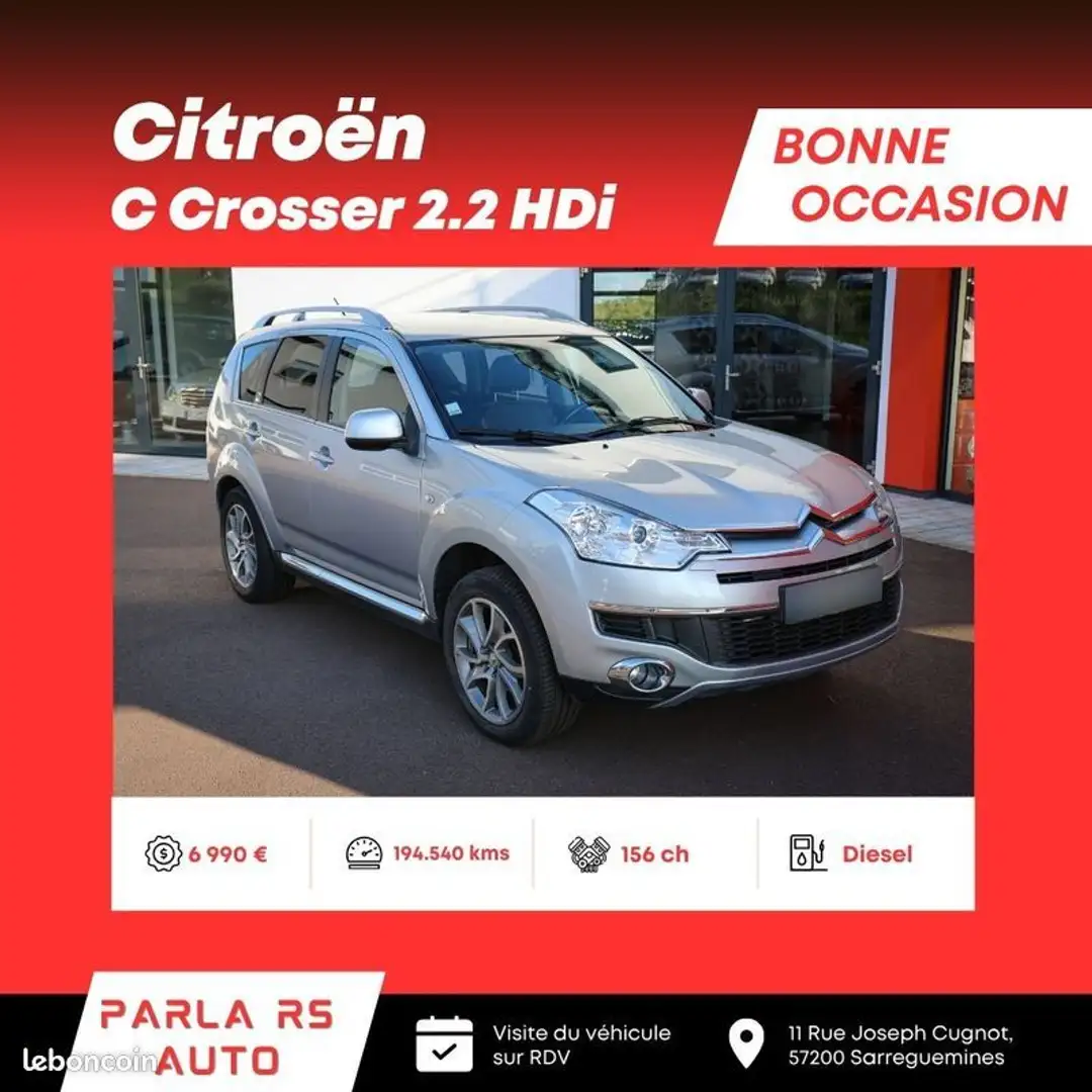 Citroen C-Crosser Citroën C Crosser 2.2 HDi 16V FAP 4WD 7 places 156ch Gris - 1
