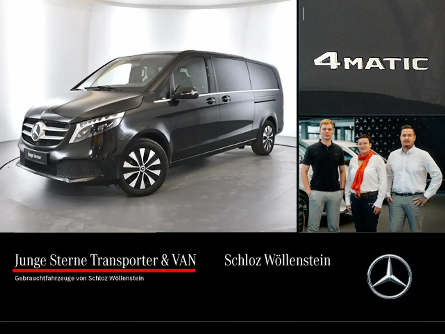 Mercedes-Benz V 300 AVANTGARDE XL 4x4 MBUX*Navi*Sthzg*LED* Schwarz - 1