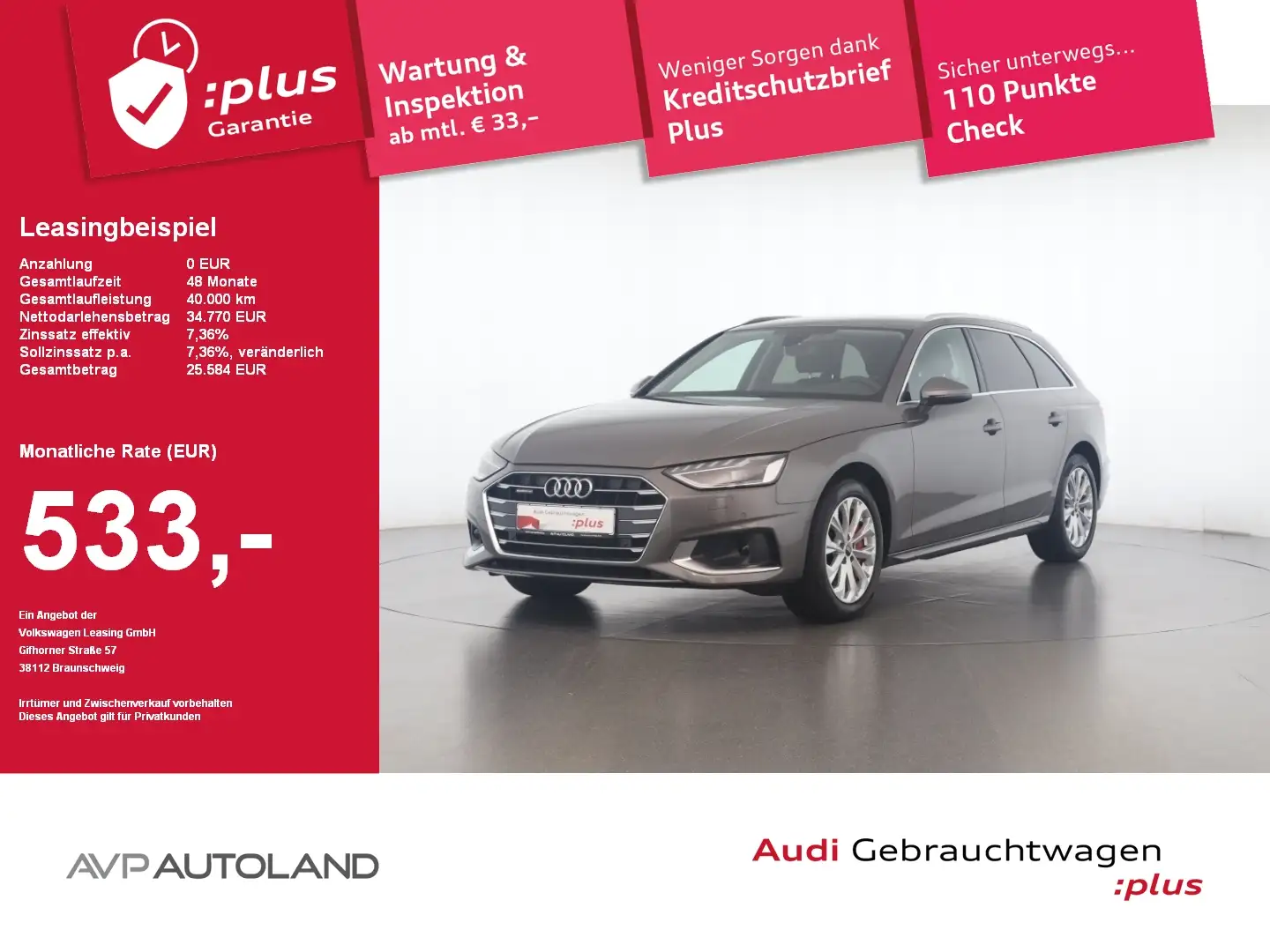 Audi A4 Avant 50 TDI quattro tiptr. advanced MATRIX Grijs - 1
