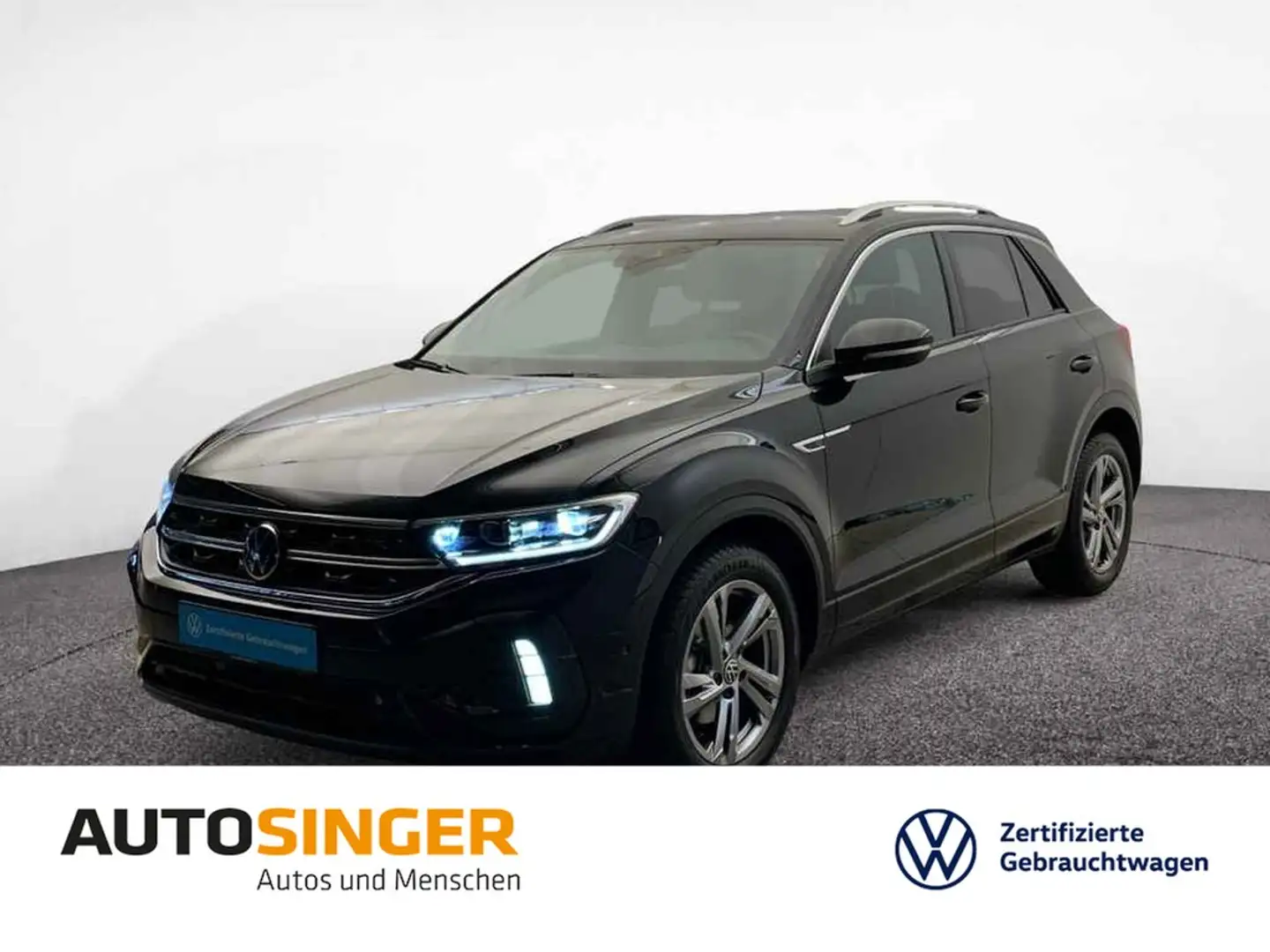 Volkswagen T-Roc R-Line 1.5 TSI DSG *AHK*MASSAGE*ACC*R-CAM* Чёрный - 1