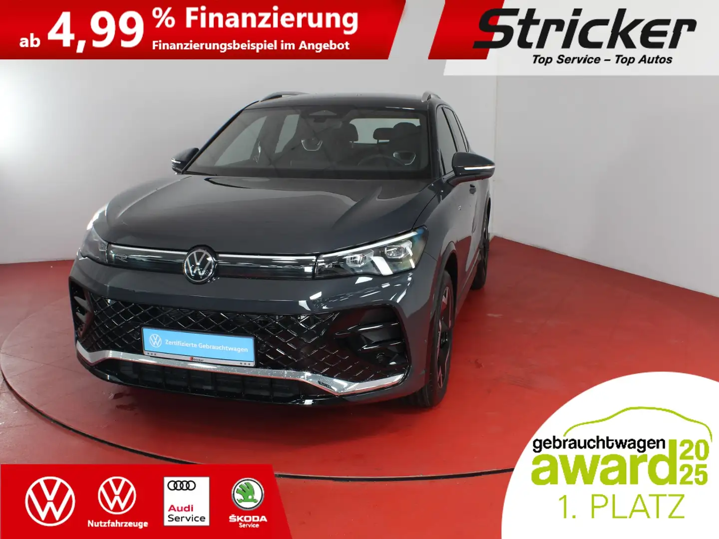 Volkswagen Tiguan R-Line 1.5eTSI DSG 439,-ohne Anzahlung App-Connec Grau - 2