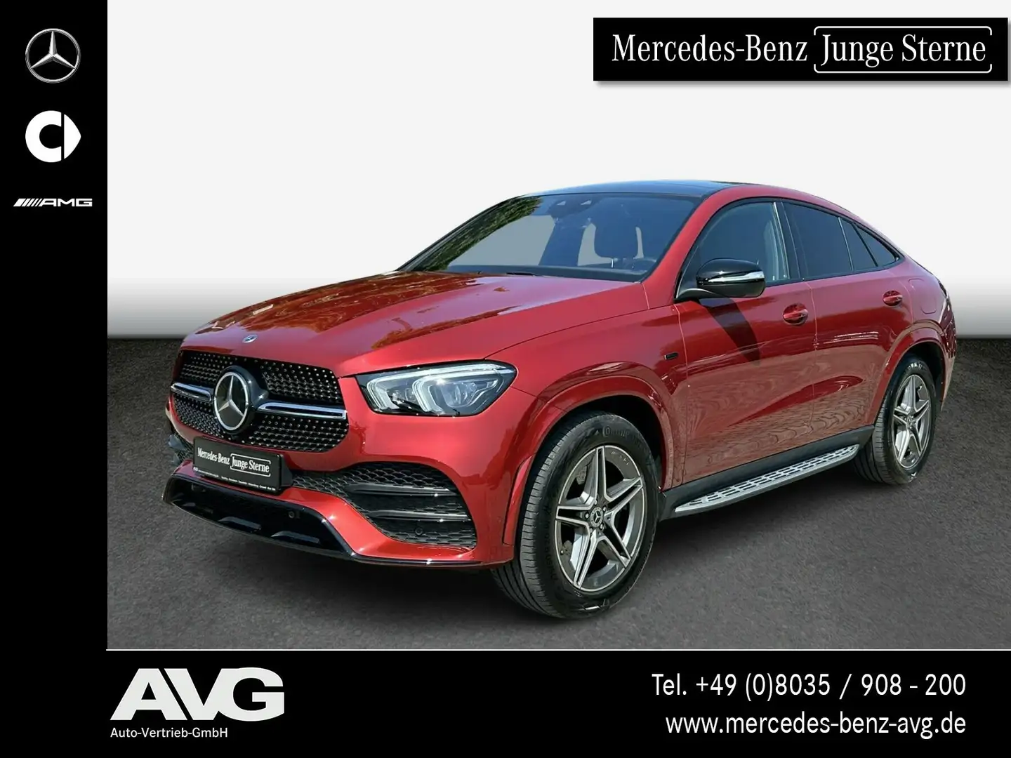 Mercedes-Benz GLE 350 GLE 350 de 4MATIC Coupé PANOD/AHK/MULTI LED/ Rouge - 1