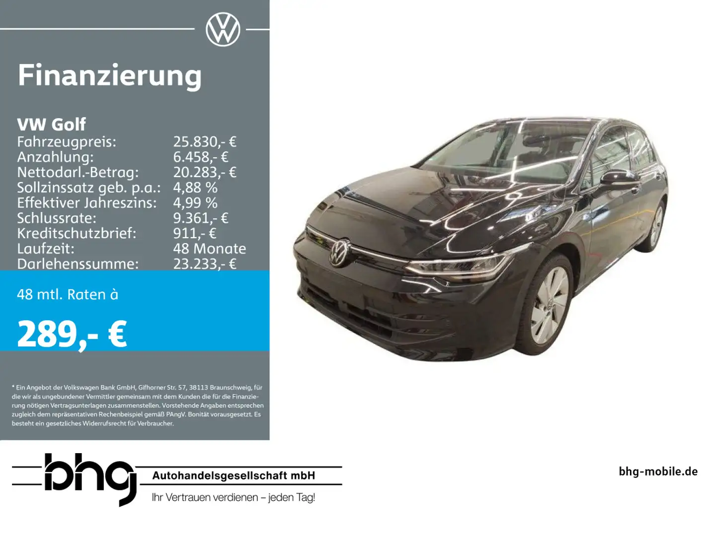 Volkswagen Golf 1.5 TSI LIFE #PANO #STANDHEITZUN #KEYLESS # Schwarz - 1