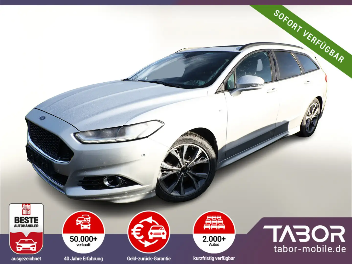 Ford Mondeo 2.0 TDCi 180 Aut. ST-Line Leder Pano Nav Silber - 1