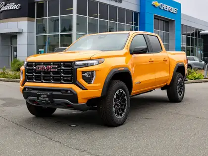 Orange 2026 GMC Canyon Pickup Truck Four-Wheel Drive Automatic