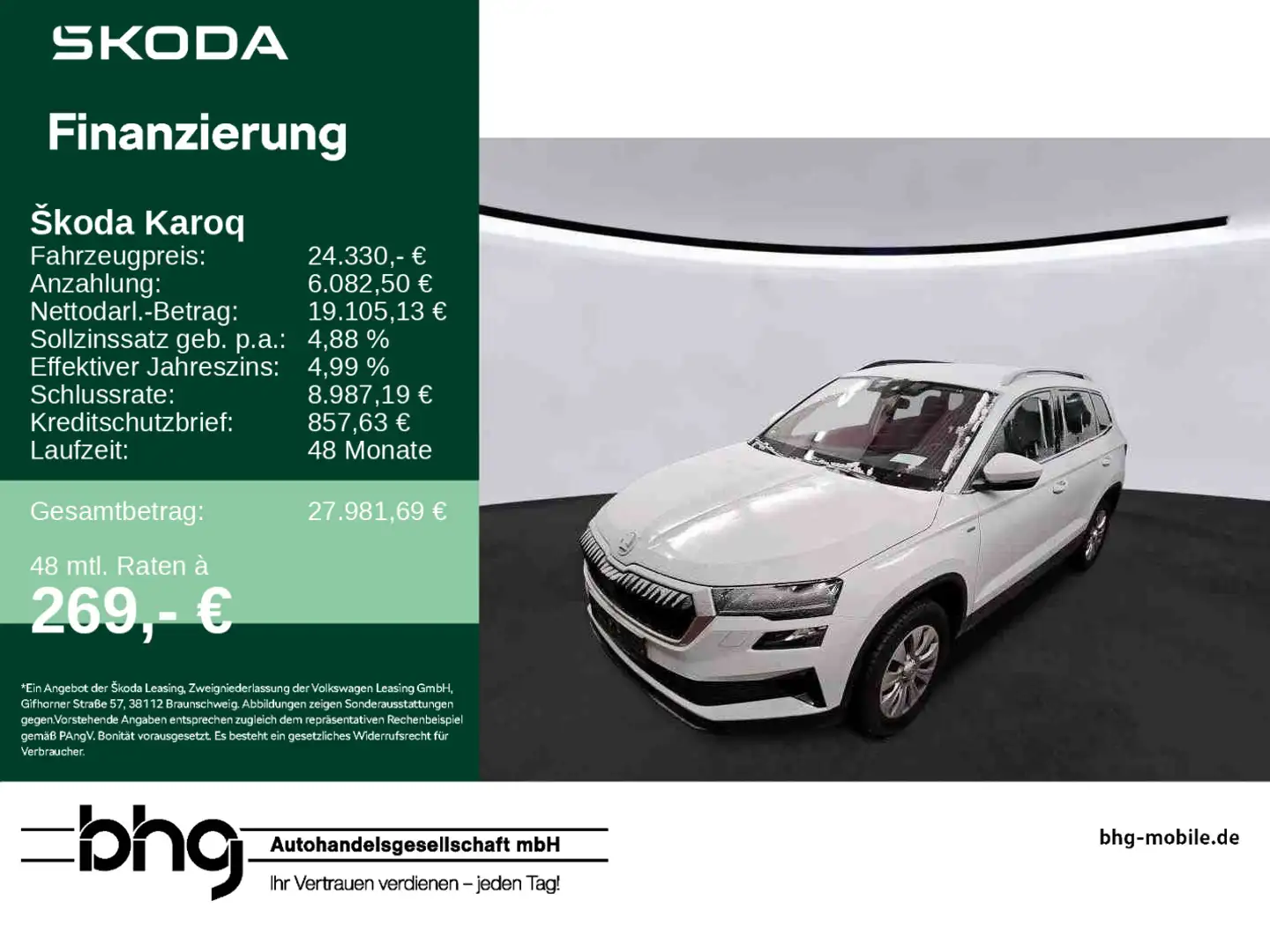 Skoda Karoq 2.0 TDI SCR DSG Tour Blanc - 1