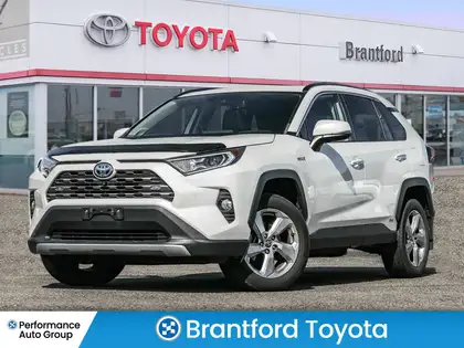 White 2019 Toyota RAV4 Hybrid Limited AWD SUV / Crossover All-Wheel Drive Continuously Variable Transmission