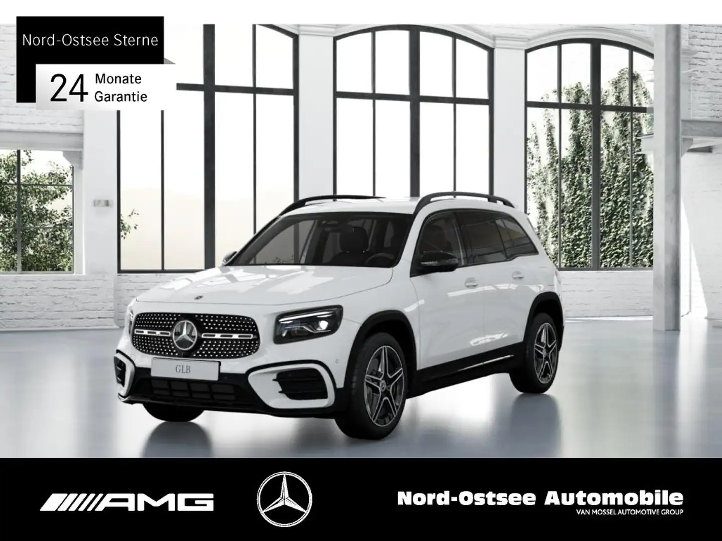 Mercedes-Benz GLB 220 d 4M AMG MULTIBEAM AHK NIGHT 360° TEMPO Blanc - 1
