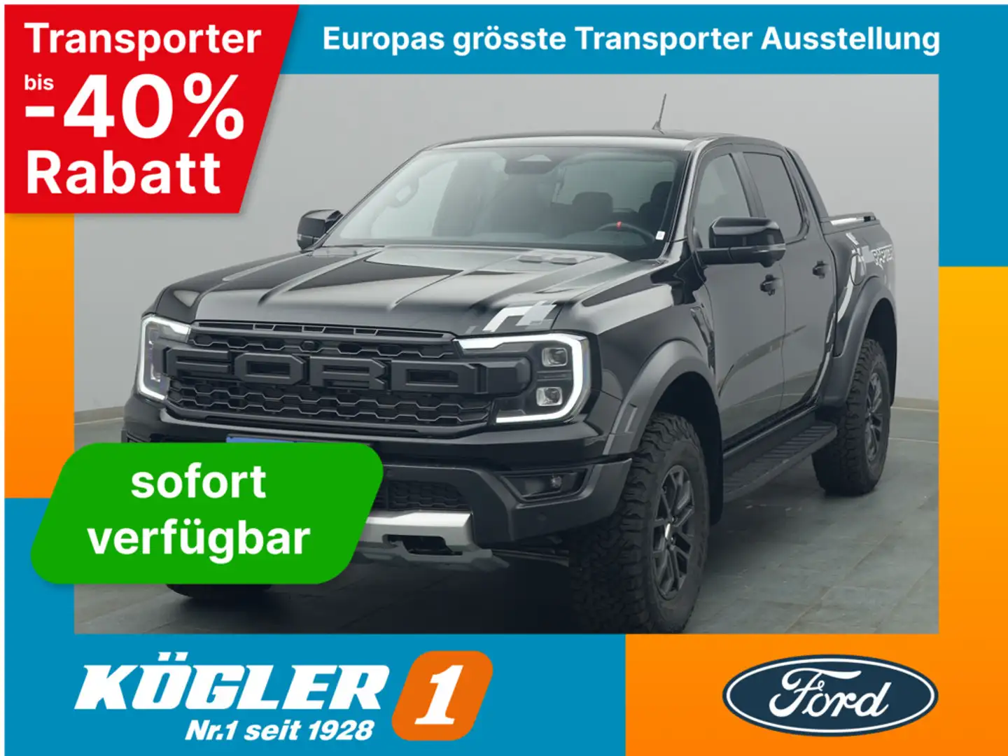 Ford Ranger RAPTOR Diesel/Raptor-Paket/Standh. Schwarz - 1