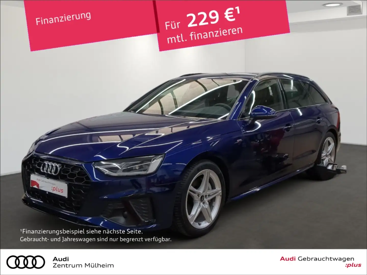 Audi A4 Avant 40 TDI quattro S line Navi LED virtual Rückf Blau - 1