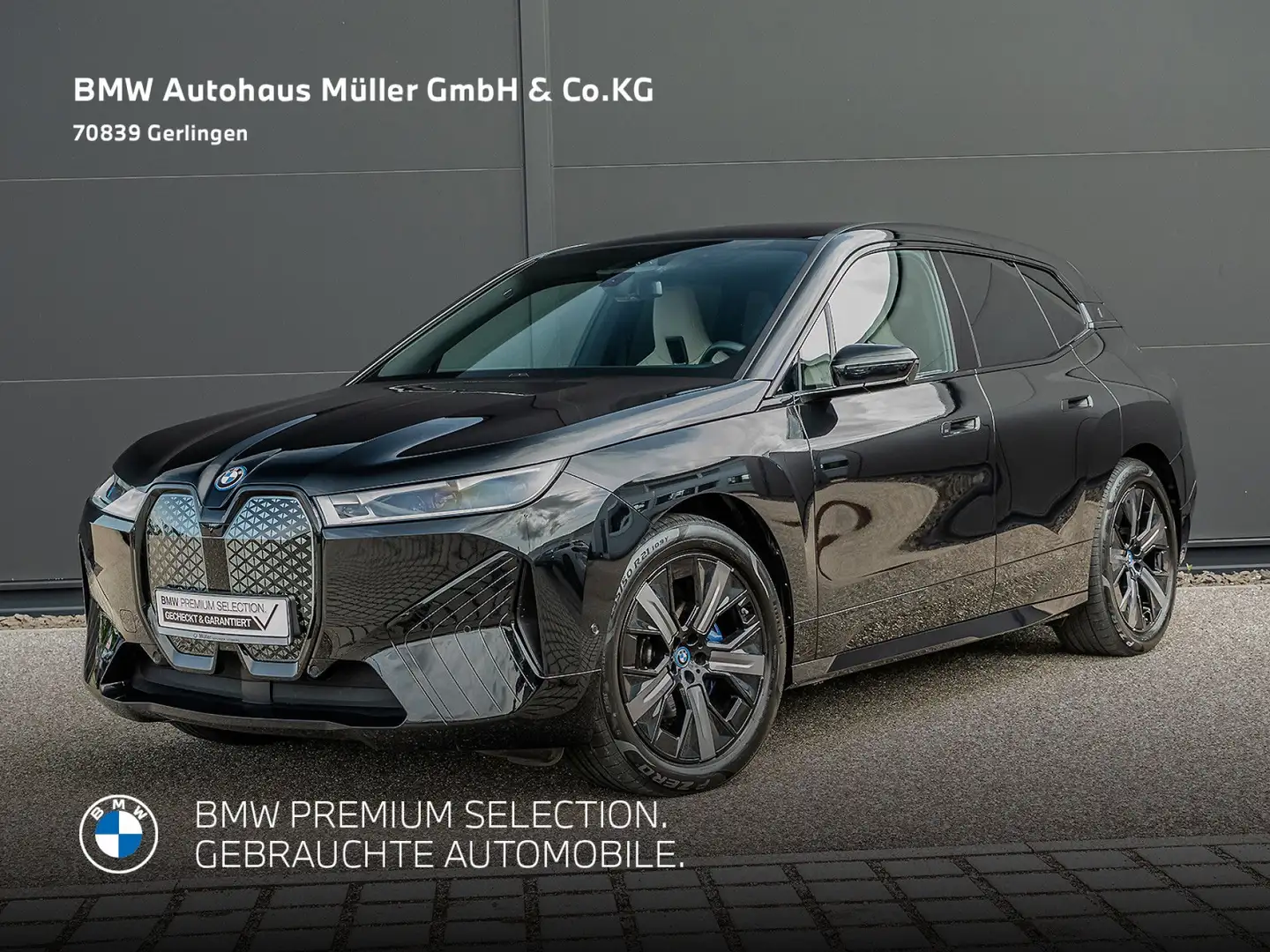 BMW iX xDrive 40  AHK GSD Laser 360° ACC H/Ksound 1VB Schwarz - 1