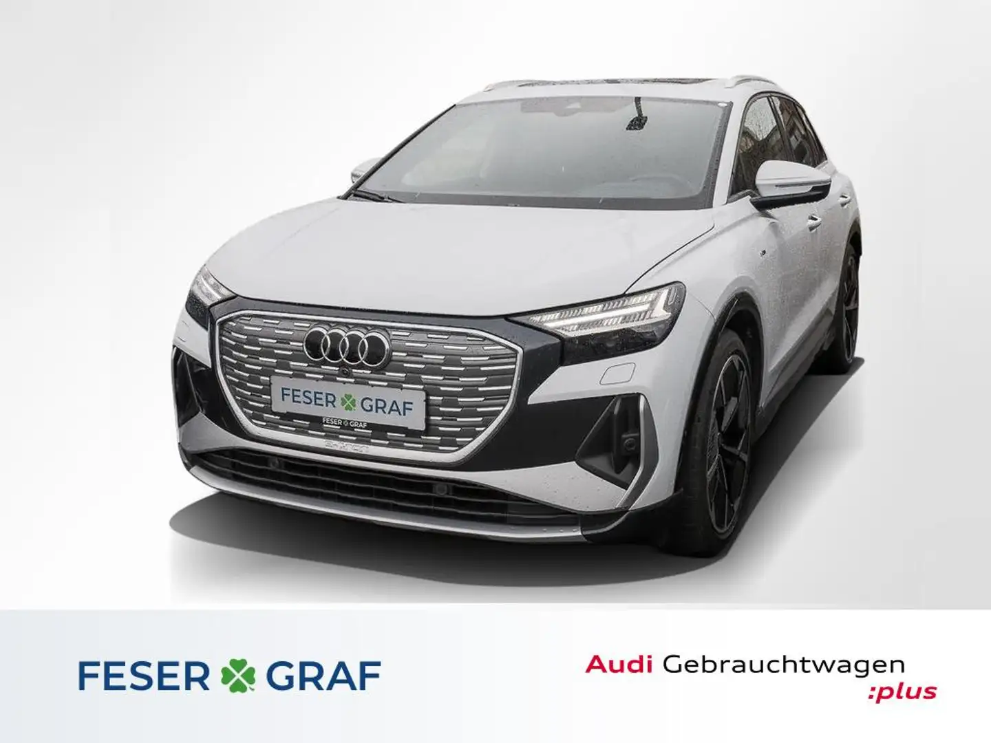 Audi Q4 e-tron 50 e-tron qu S Line Int Pano,Navi,Matrix,Leder Blanc - 1