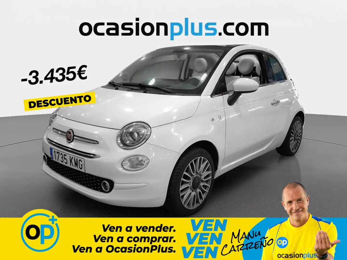 Fiat 500C 1.2 Lounge Blanco - 1