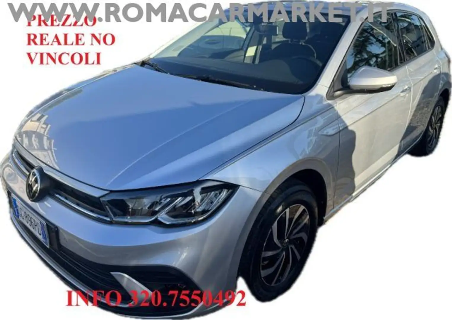 Volkswagen Polo 1.0 TSI DSG 95CV Life ITALIANA KM CERTIFICATI Argento - 1